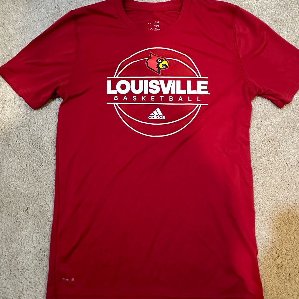 Louisville Cardinals Adidas Basketball Climalite Performance Tee